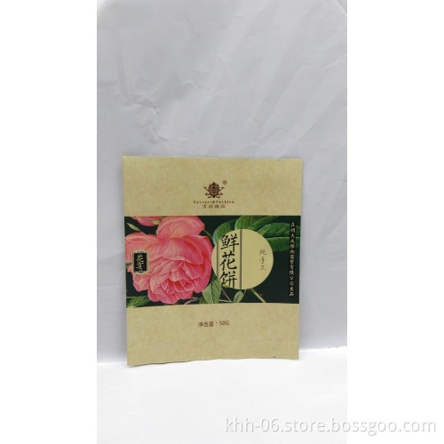 Greaseproof middle seal kraft paper cookie dough packaging bags